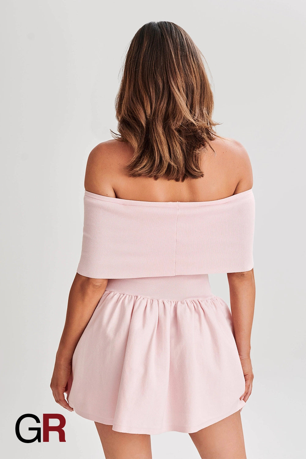 European Chic Off-Shoulder Pink Dress - GlamoROZ