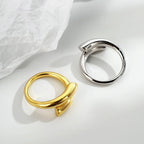Graceful Geometry Minimalist Ring - GlamoROZ