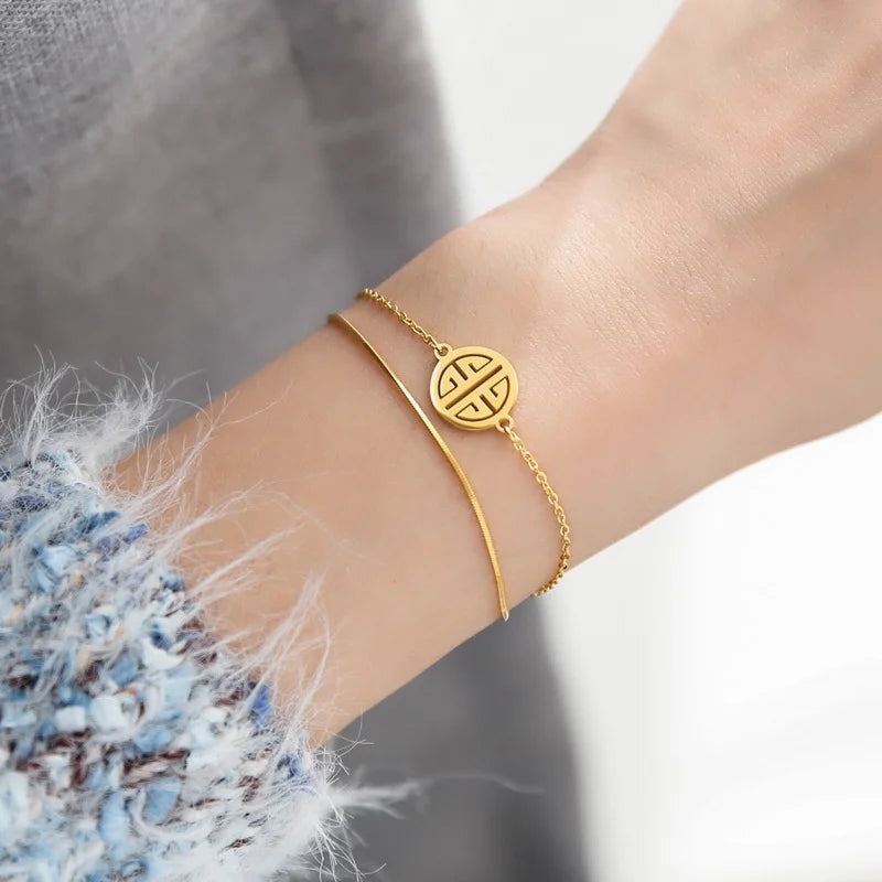 Double Blessing Charm Bracelet - GlamoROZ