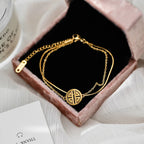 Double Blessing Charm Bracelet - GlamoROZ