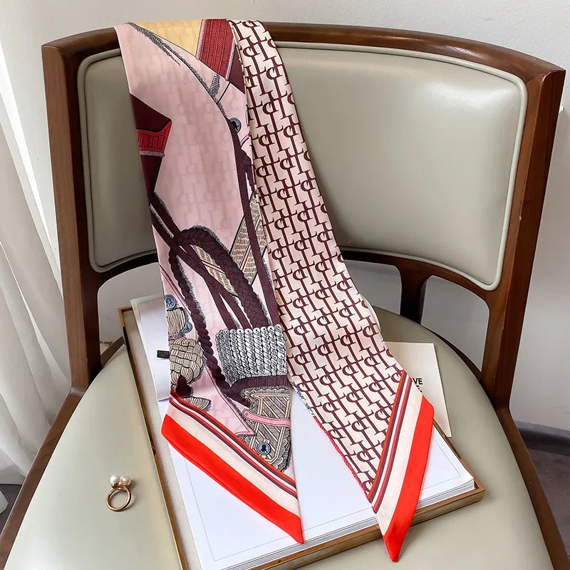 LuxeFlow Versatile Silk Scarf - GlamoROZ