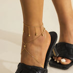 Luxury Cross and Tassel Suite Anklet - GlamoROZ