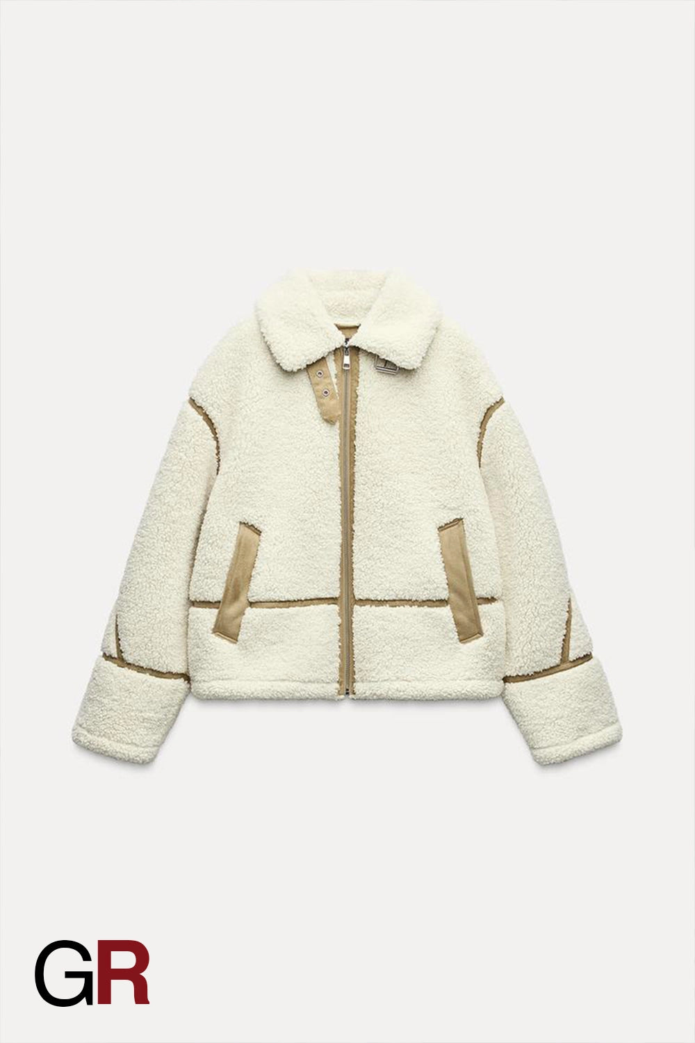Playful Patchwork Lamb Fur Jacket - GlamoROZ