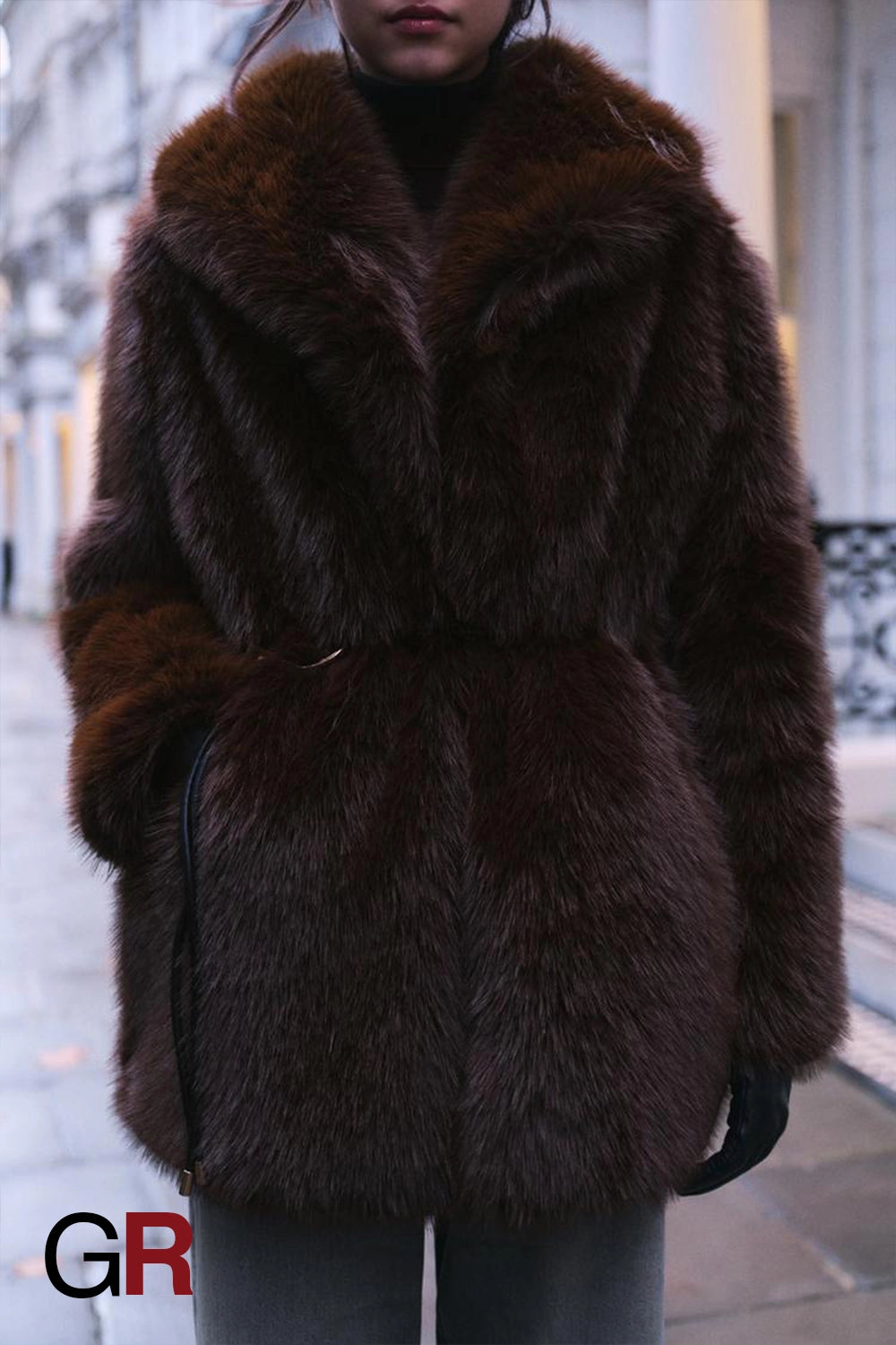 Urban Chic Faux Fur Warm Coat for Women - GlamoROZ