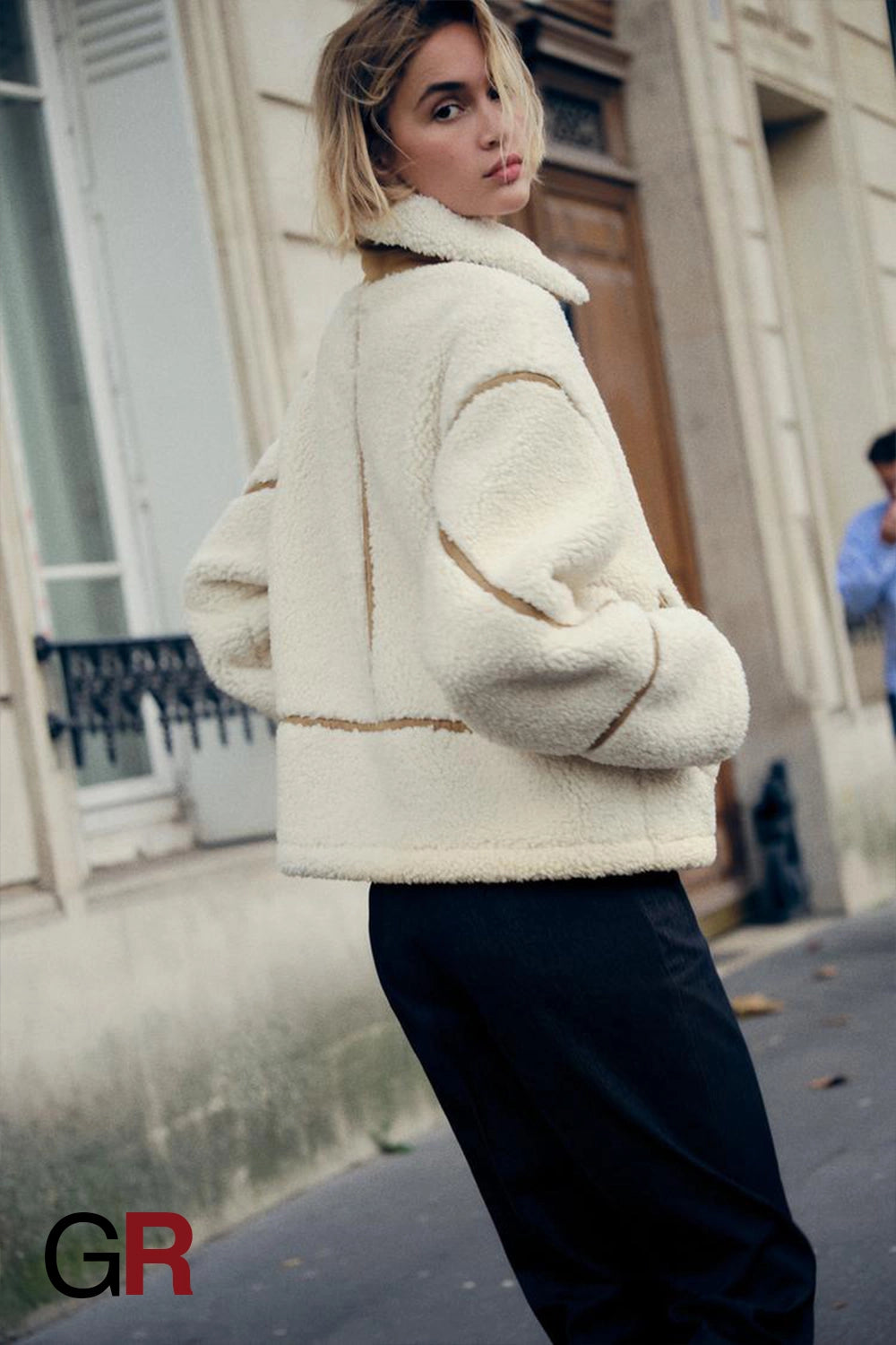 Playful Patchwork Lamb Fur Jacket - GlamoROZ