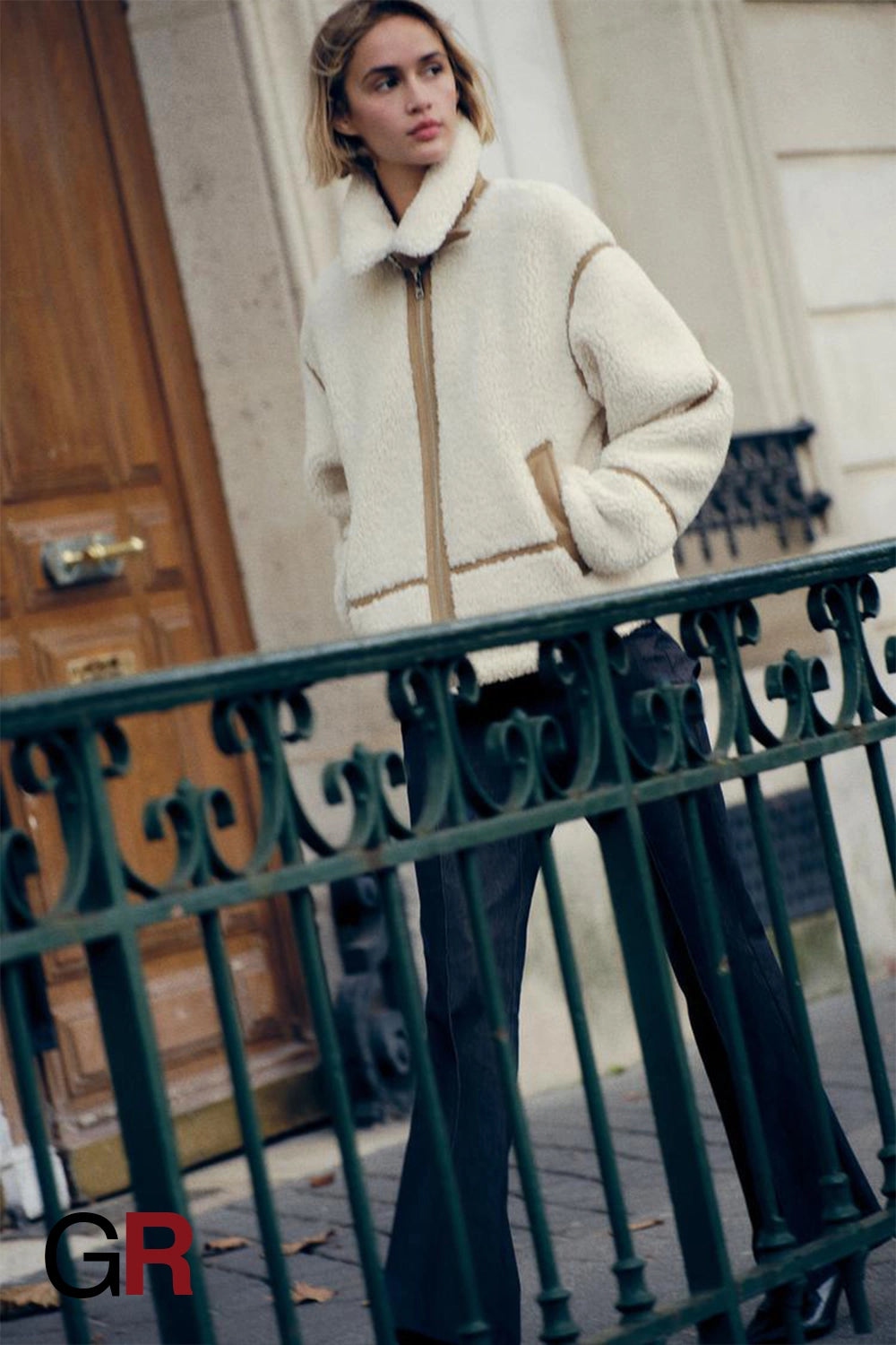 Playful Patchwork Lamb Fur Jacket - GlamoROZ
