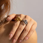 Timeless Elegance Hammered Ring - GlamoROZ
