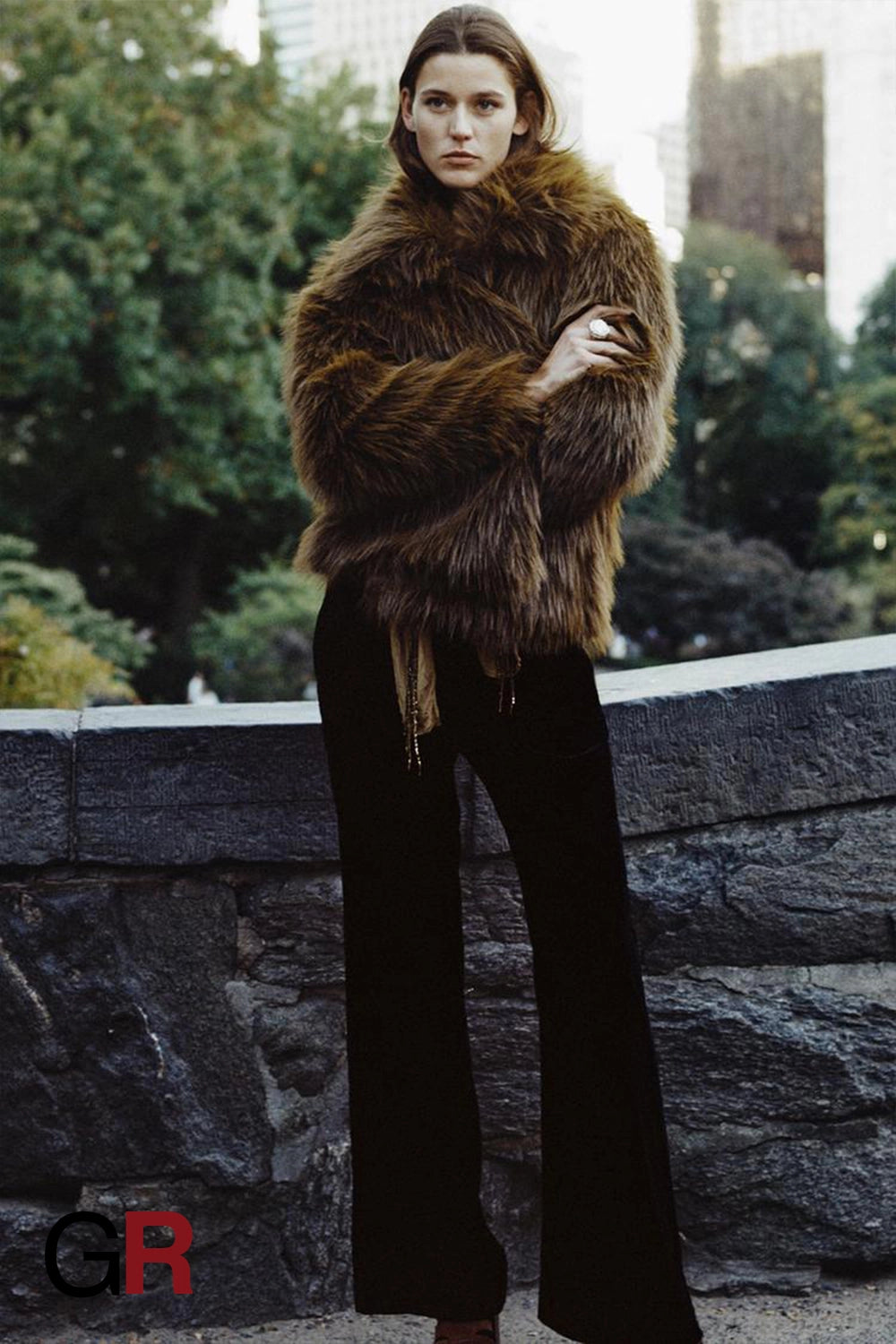 Luxurious Fur Lapel Coat Jacket - GlamoROZ