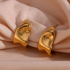 Golden Horizon Creole Earrings - GlamoROZ