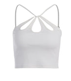 Women's New European And American Hollowed-out Slim Halter Vest