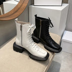 Chic Retro Short Boots with French Flair - GlamoROZ