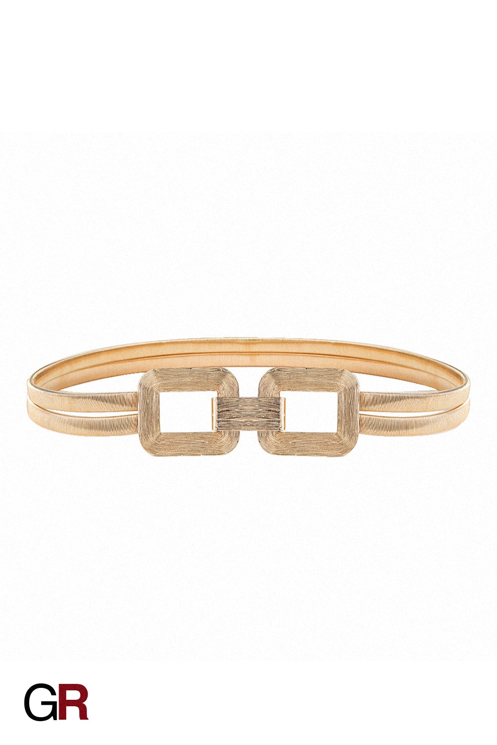 AURORA SCULPTED METALLIC BELT