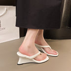 French Style Flip-Flops Fairy Shoes Summer Outdoor Wear Simple Flip-flops High Heel Sandals