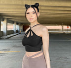 Women's New European And American Hollowed-out Slim Halter Vest