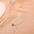 Parisian Noir Camellia Necklace - GlamoROZ