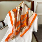 Retro-Chic Silk Scarf - GlamoROZ