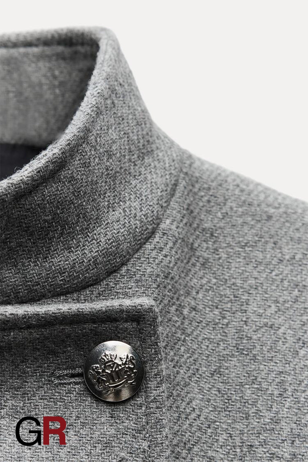 Timeless Double-Breasted Blended Grey Coat for Women - GlamoROZ