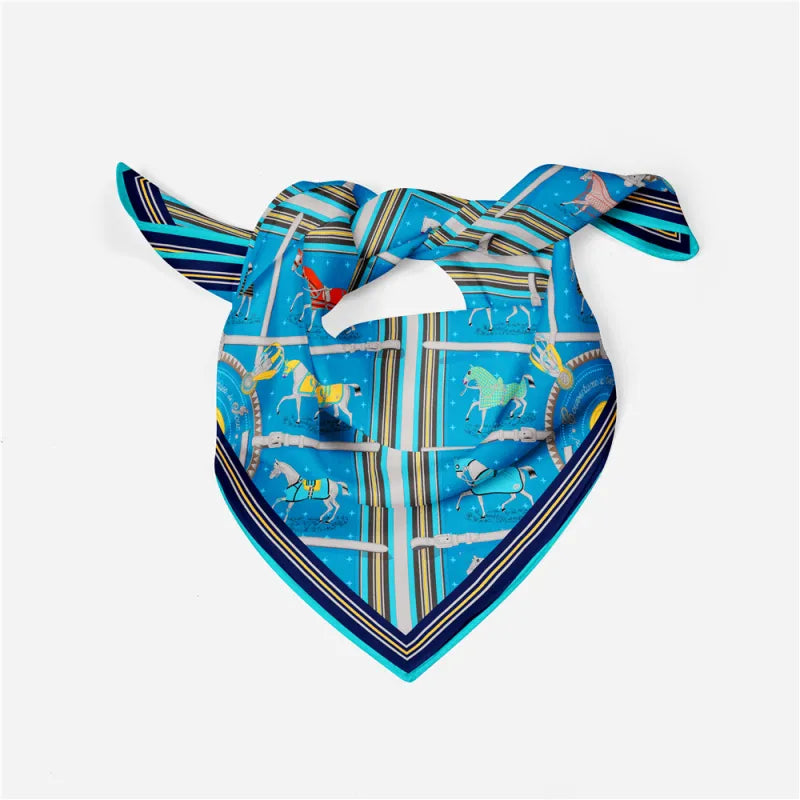 Plaid Silk Equestrian Chic scarf - GlamoROZ