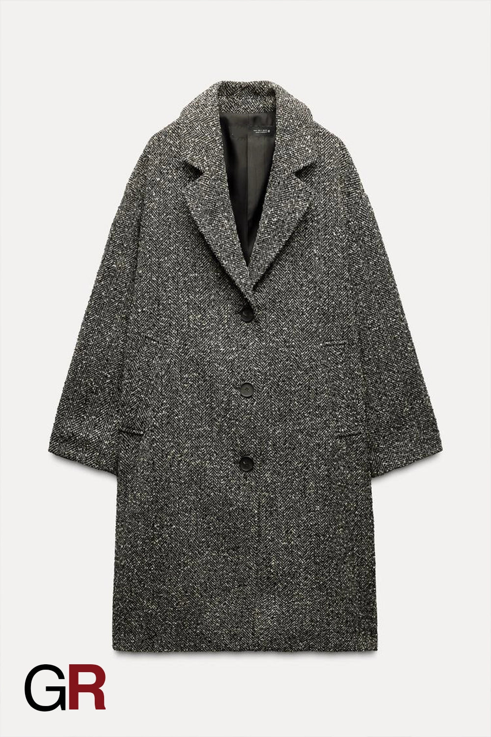 Refined Serrated Twill Mid-Length Overcoat - GlamoROZ