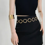 Luxury Circle Metal Waist Chain Belt - GlamoROZ