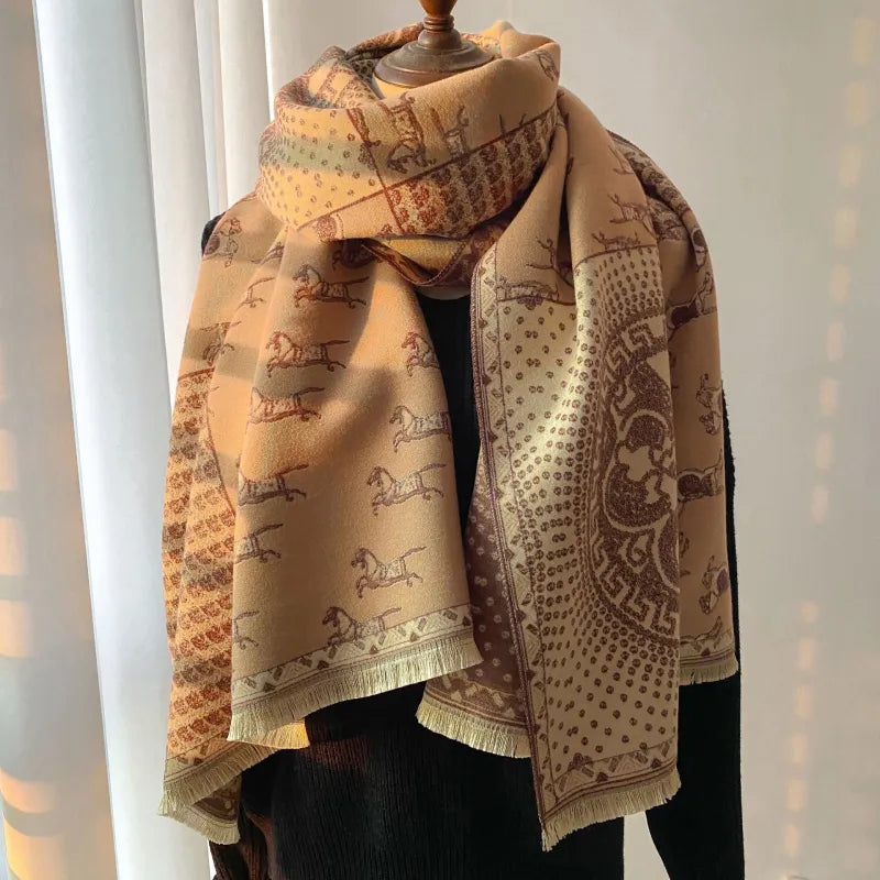 Vintage Charm Winter Scarf - GlamoROZ