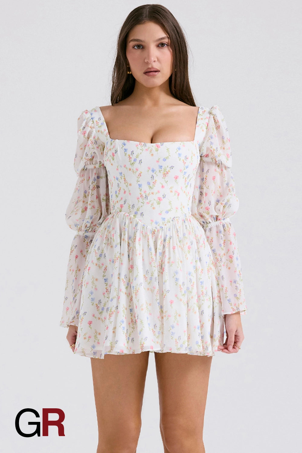 Enchanted Lotus Knot Long Sleeve Dress - GlamoROZ