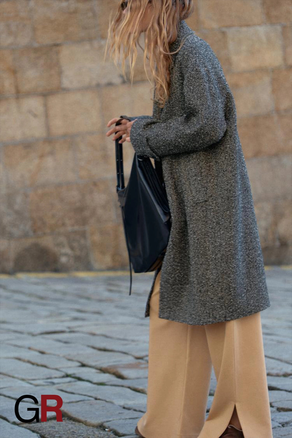Refined Serrated Twill Mid-Length Overcoat - GlamoROZ