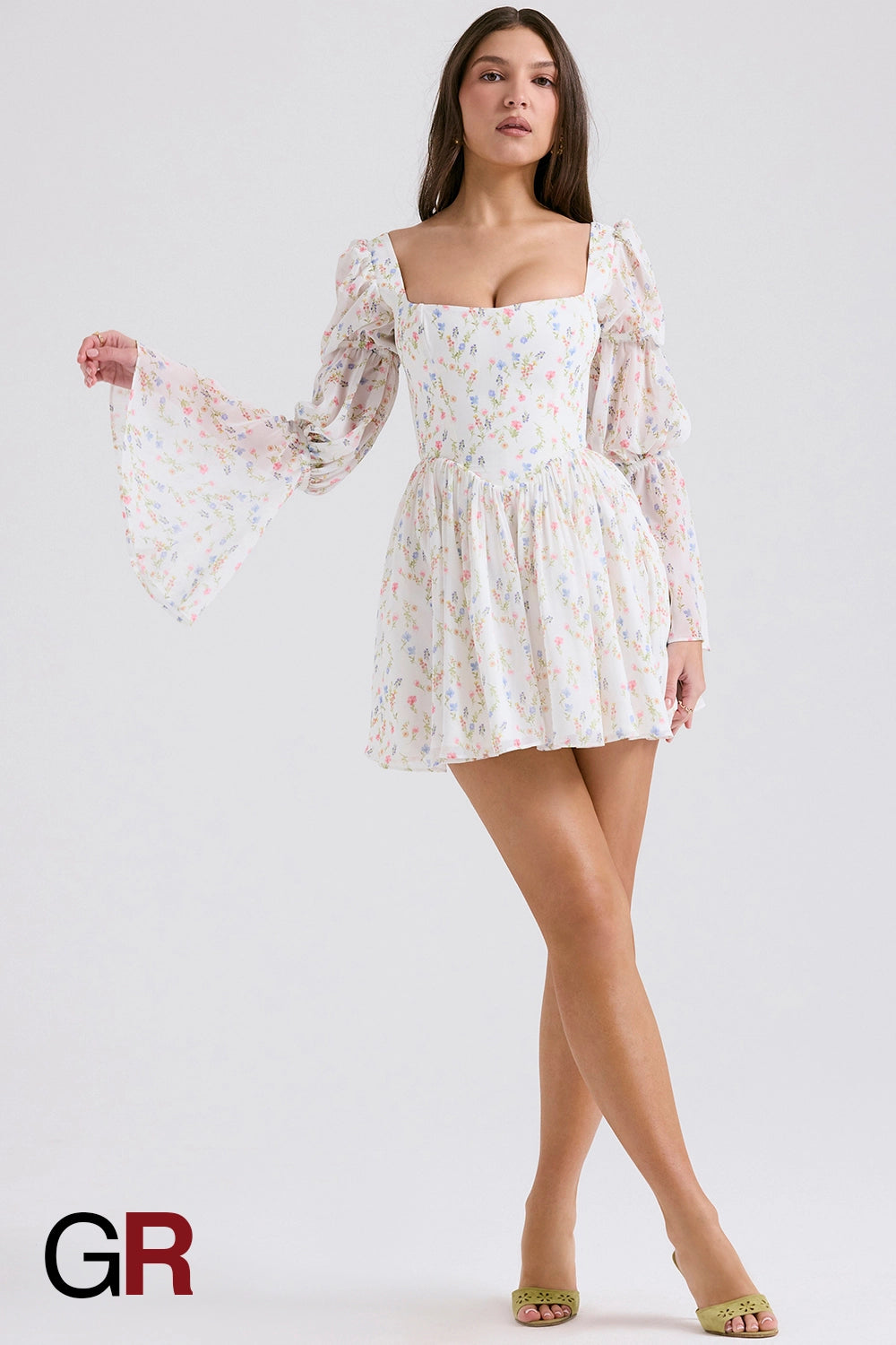 Enchanted Lotus Knot Long Sleeve Dress - GlamoROZ