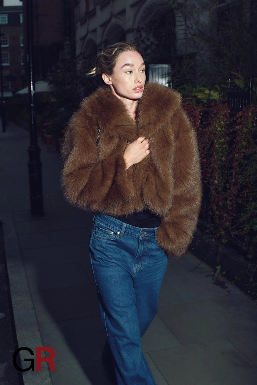 Vintage Luxe Mink-Effect Short Fur Coat - GlamoROZ