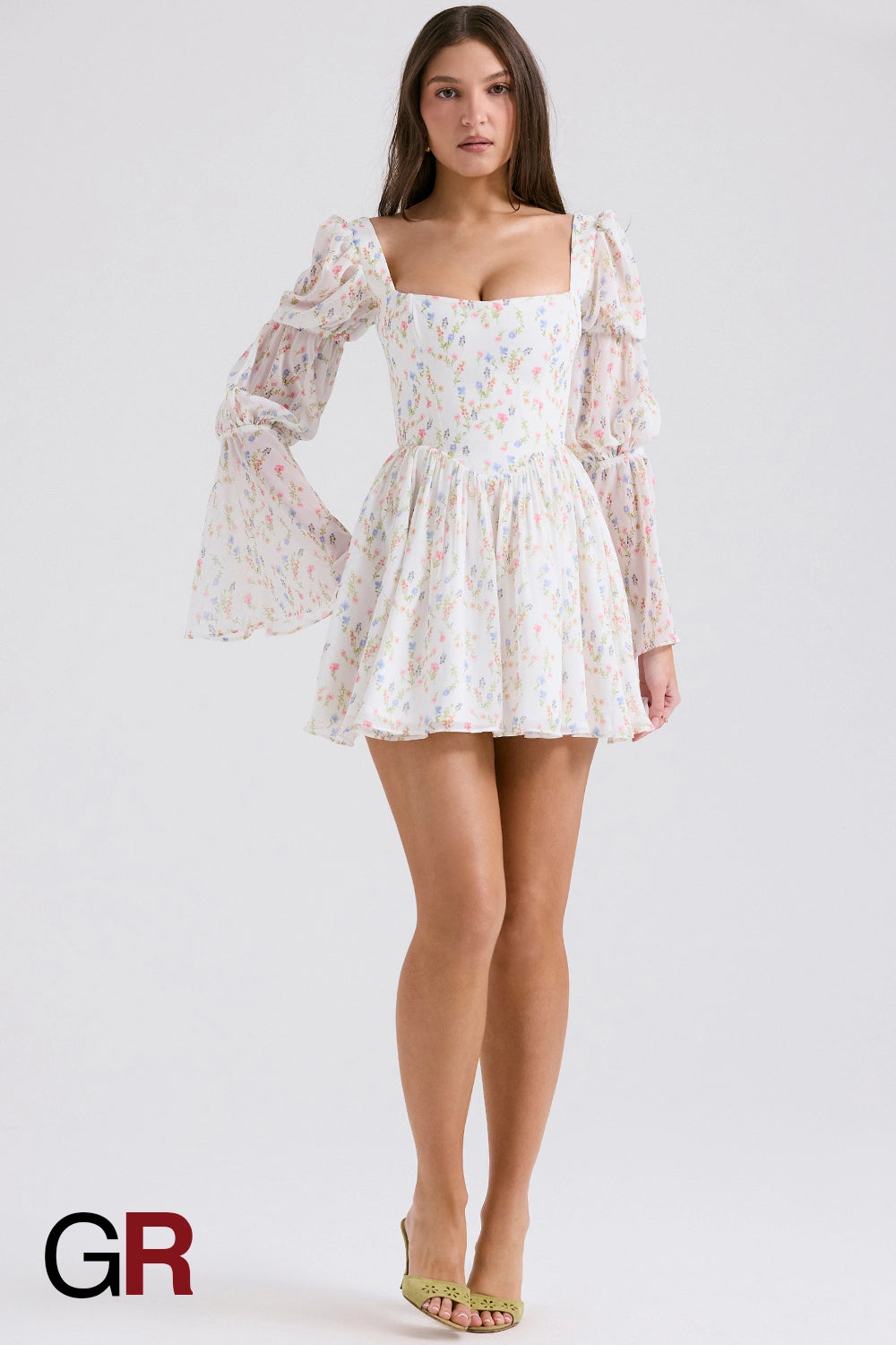 Enchanted Lotus Knot Long Sleeve Dress - GlamoROZ