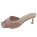 All-matching Stiletto Patent Leather High Heel Slippers