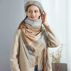Luxe Wool Plaid Scarf - GlamoROZ