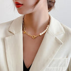 Pearlescent Verve Letter Necklace - GlamoROZ