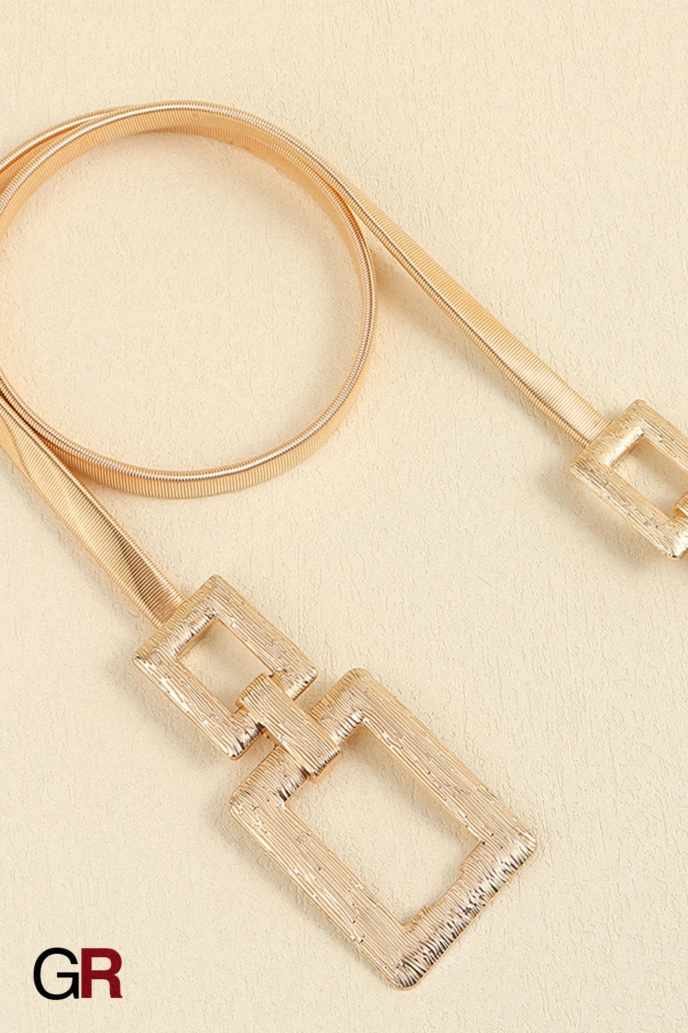 AURORA SCULPTED METALLIC BELT