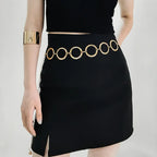 Luxury Circle Metal Waist Chain Belt - GlamoROZ