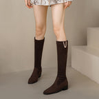 Below The Knee Women's Over-the-knee Skinny Low Heel Large Size Boots