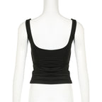 Women's Solid Color Square Collar Sleeveless Camisole