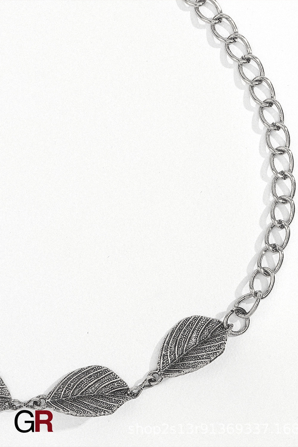 ELARA SILVER LEAF BELT