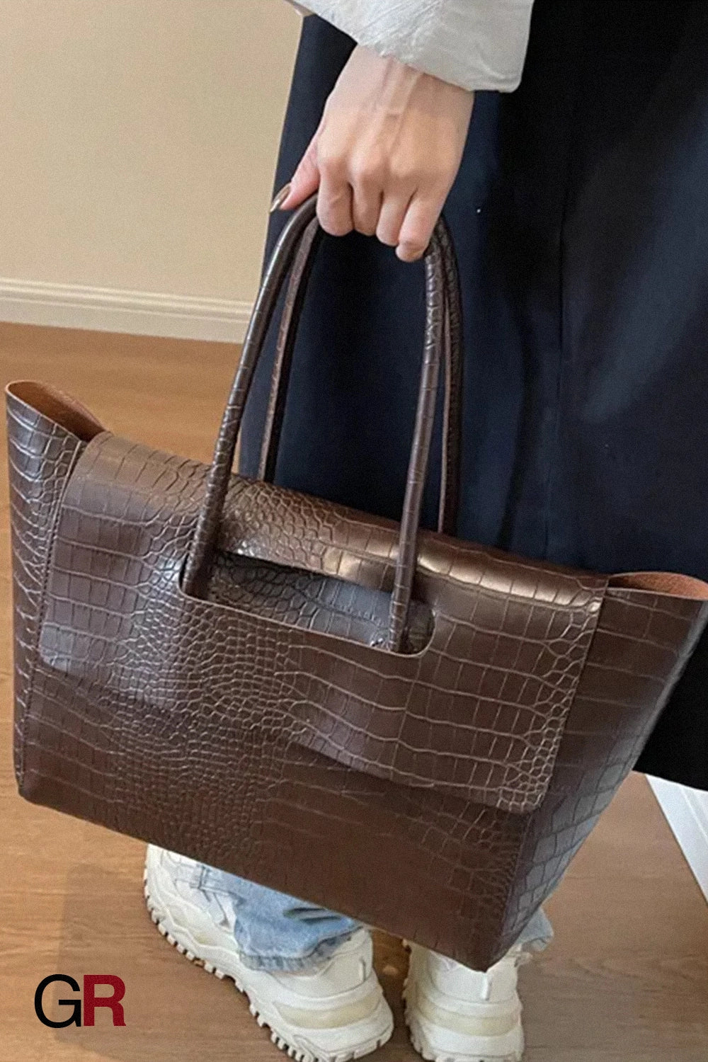 New Stone Pattern Large Capacity Handbag