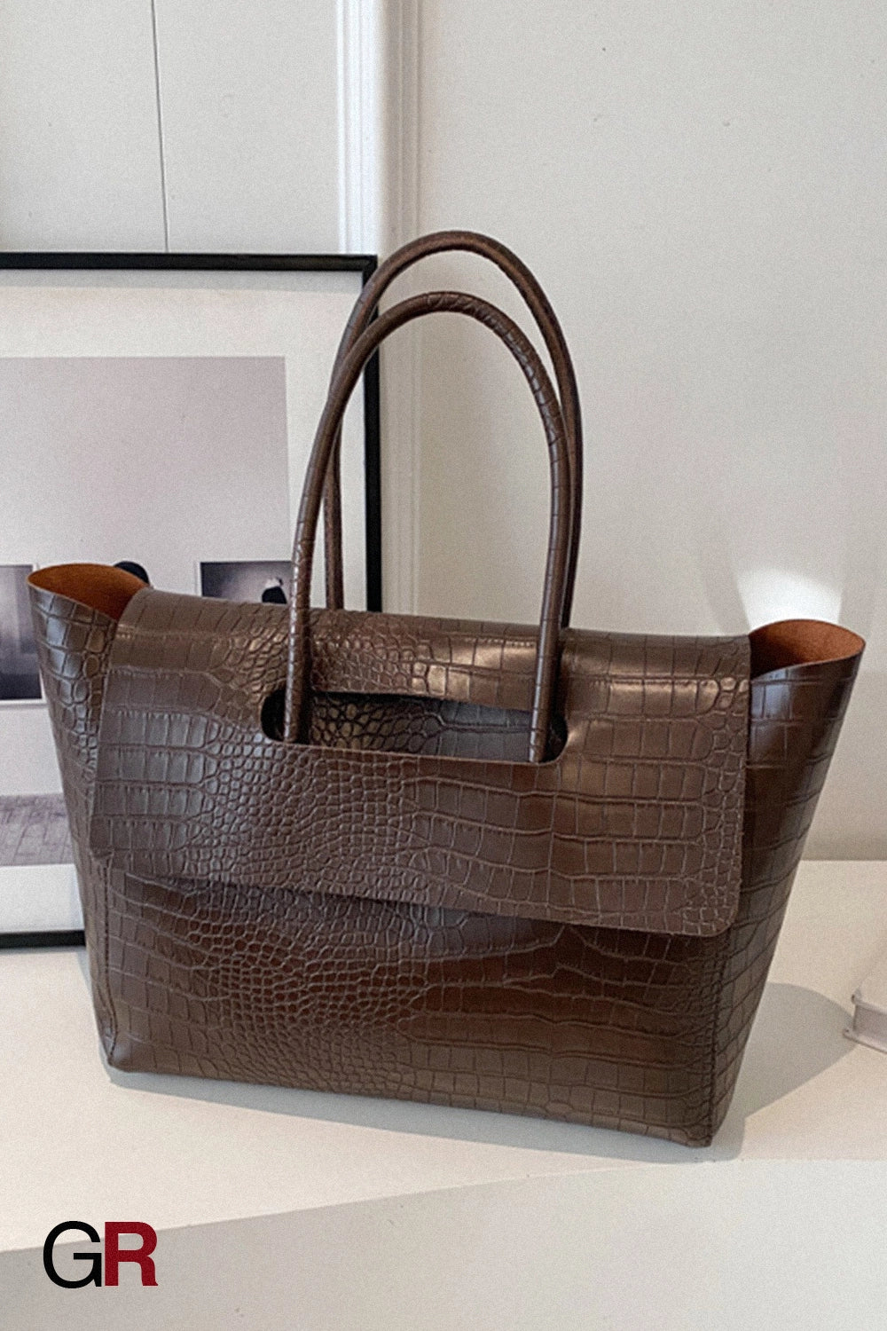 New Stone Pattern Large Capacity Handbag
