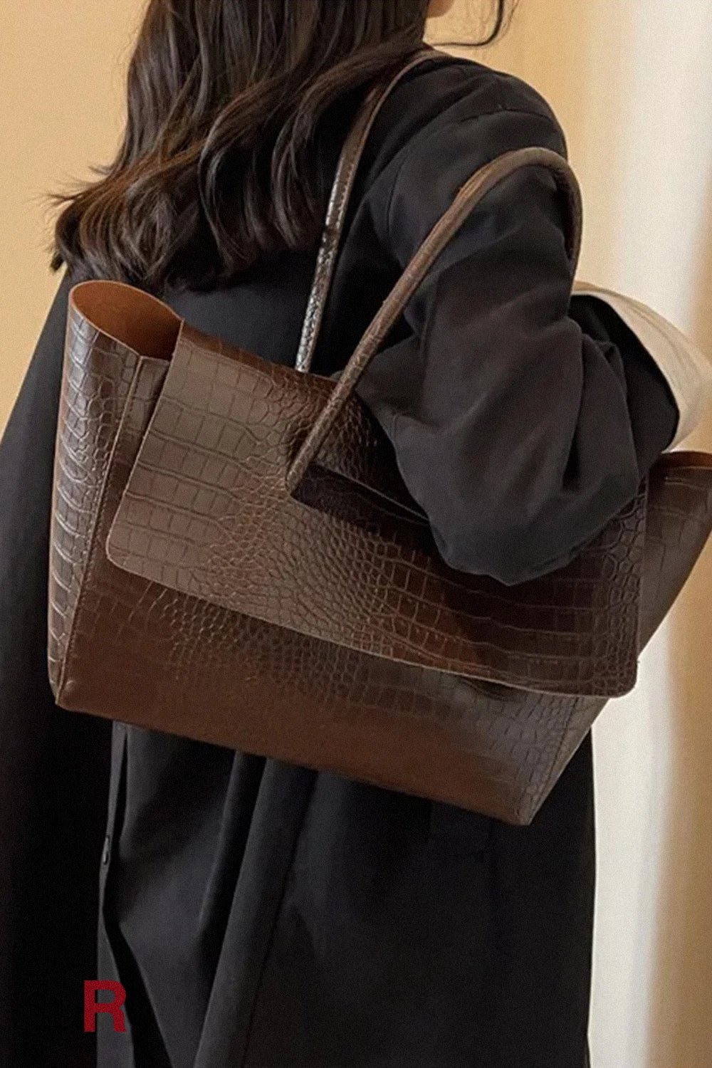 New Stone Pattern Large Capacity Handbag