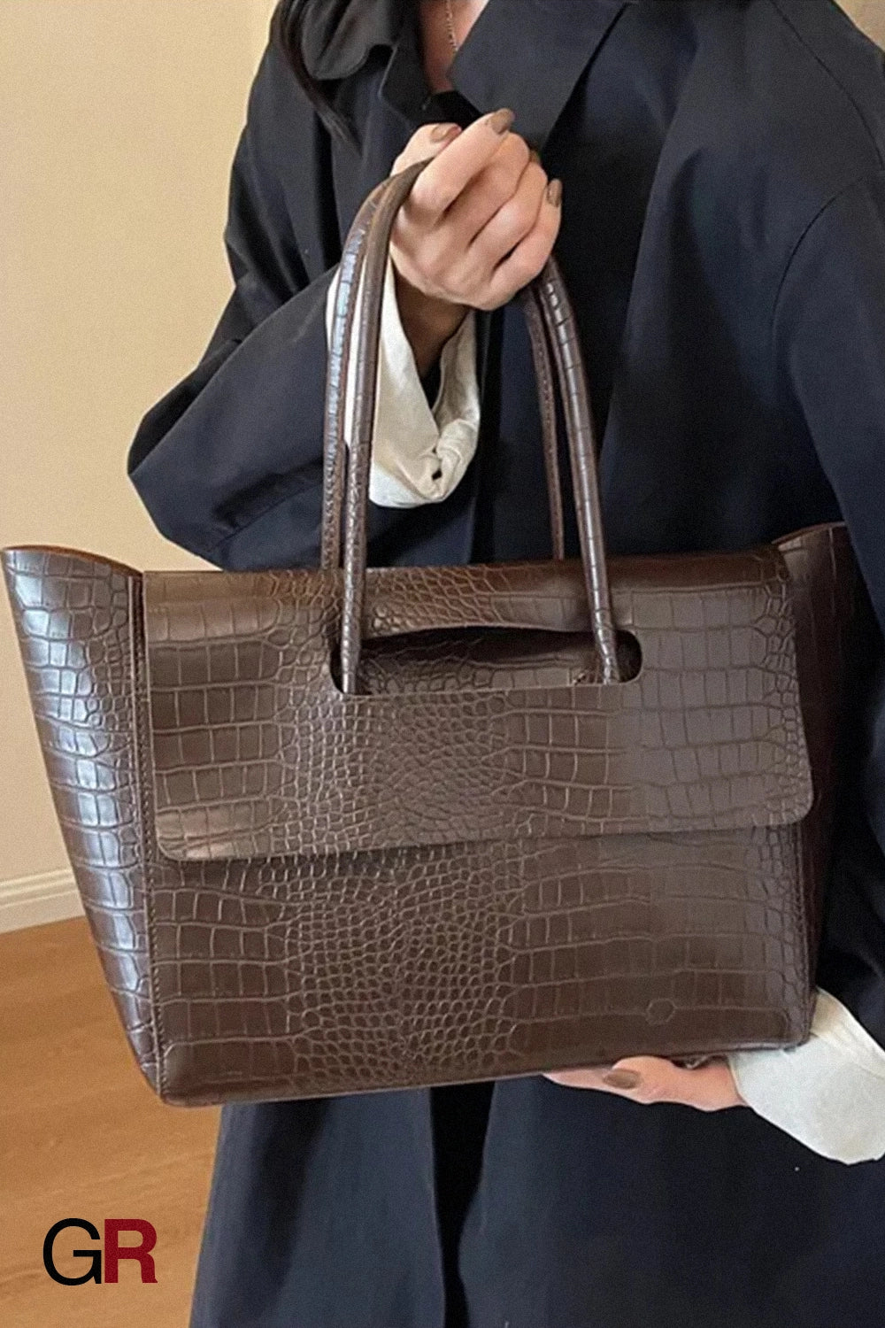New Stone Pattern Large Capacity Handbag