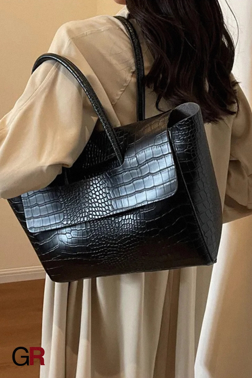 New Stone Pattern Large Capacity Handbag