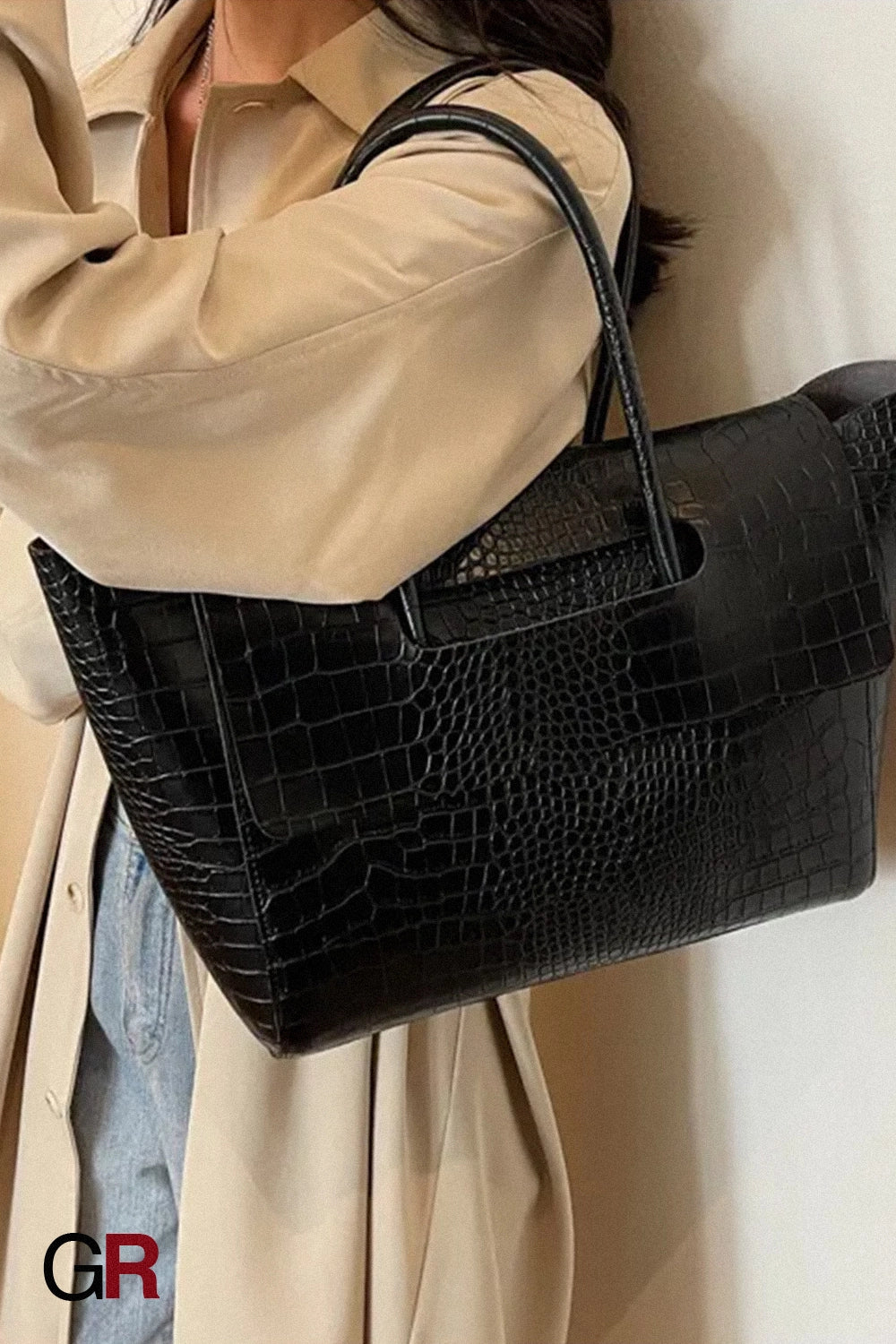 New Stone Pattern Large Capacity Handbag