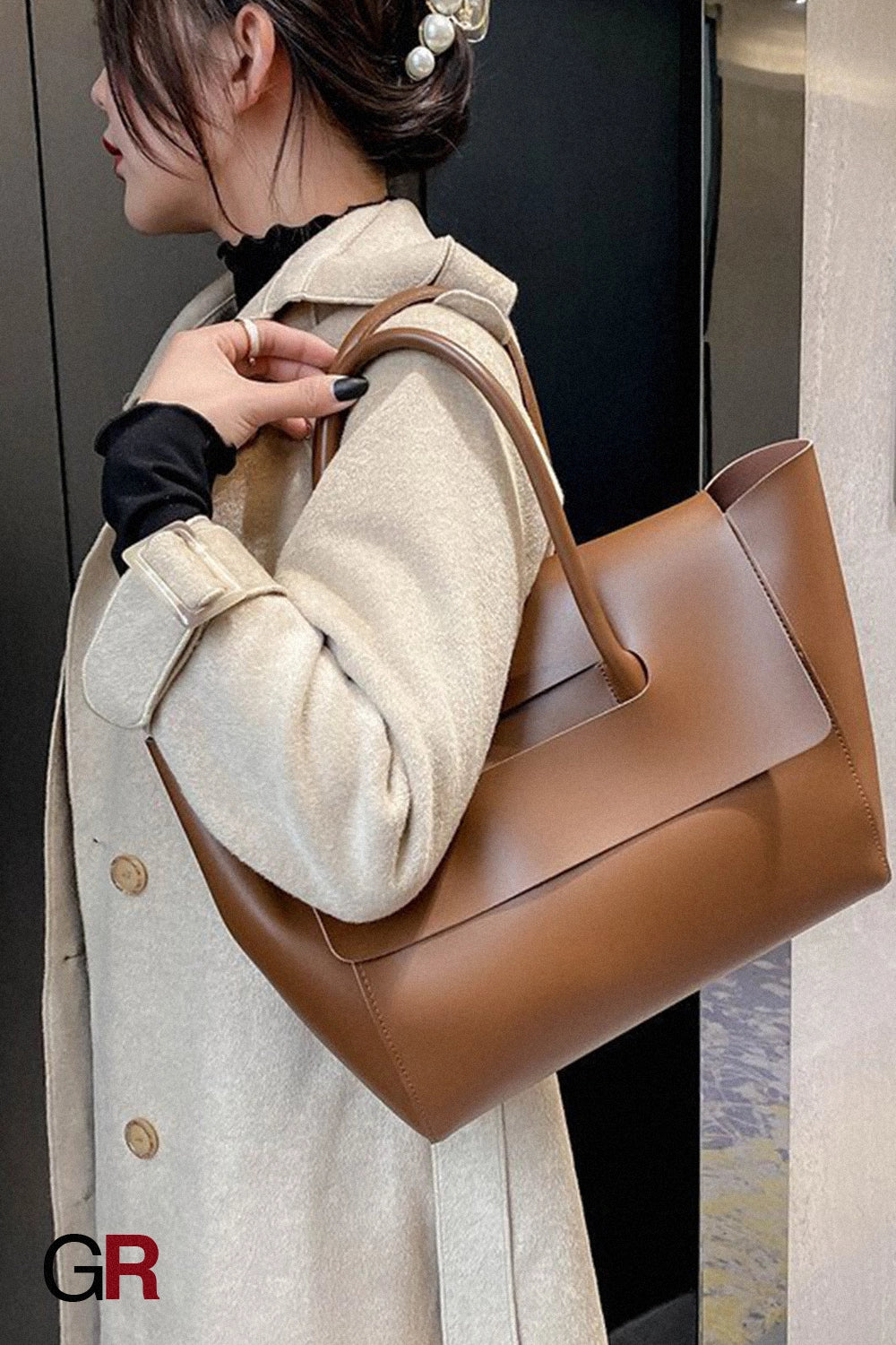 Fashion Women Shoulder Bags Large Capacity Handbags Simple Retro Tote Bags Solid Color Famous Brand High Quality Bags