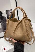 Korean Style Ins New Hong Kong Style Personalized Simple One-shoulder Underarm Bucket Bag Vegetable Basket Retro Crossbody Bag