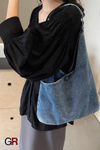Casual Large Capacity Denim Shoulder Tote Bag