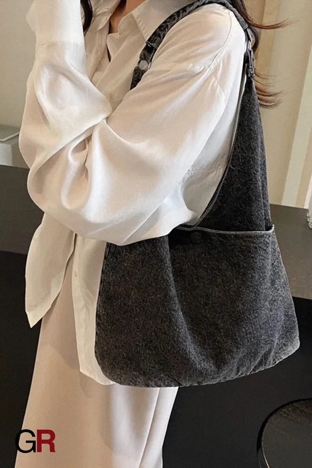 Casual Large Capacity Denim Shoulder Tote Bag