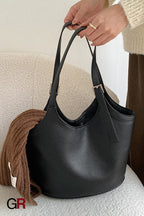 Idle Style Fashion Light Retro Pu Soft Leather Large Capacity Commuter Shoulder Bag
