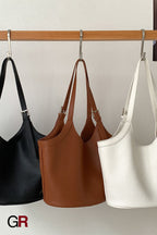 Idle Style Fashion Light Retro Pu Soft Leather Large Capacity Commuter Shoulder Bag
